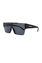 view 2 of 3 Rectangle Sunglasses in Matte Black