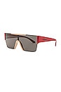 view 2 of 3 Square Sunglasses in Red