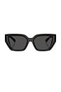view 1 of 3 Square Sunglasses in Black & Dark Grey
