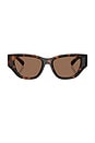 view 1 of 3 Rectangular Sunglasses in Dark Havana