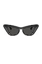 view 1 of 3 Cat Eye Sunglasses in Dark Grey