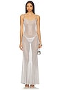 view 1 of 4 MAXIVESTIDO SERAFINA in Silver