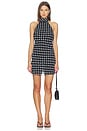 view 1 of 4 VESTIDO HALTER THE PIPER in Black And White Dot