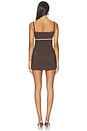 view 4 of 3 The Devon Dress in Brown Pinstripe