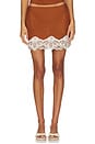 view 1 of 6 The Sienna Slip Skirt in Brown