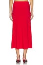 view 4 of 6 The Jessie Slip Maxi Skirt in Red