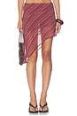 view 1 of 6 x REVOLVE The Harley Skirt in Chocolate Brown Tan & Space Cherry Stripe