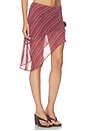 view 2 of 6 x REVOLVE The Harley Skirt in Chocolate Brown Tan & Space Cherry Stripe