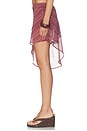view 3 of 6 x REVOLVE The Harley Skirt in Chocolate Brown Tan & Space Cherry Stripe
