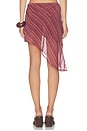 view 4 of 6 x REVOLVE The Harley Skirt in Chocolate Brown Tan & Space Cherry Stripe