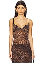 view 1 of 4 Gigi Mesh Top in Cheetah