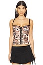 view 1 of 4 Caroline Corset in Tiger Stripes
