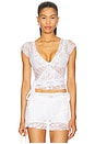 view 1 of 4 The Lucy Wrap Top in White