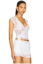 view 2 of 4 The Lucy Wrap Top in White