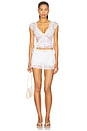 view 4 of 4 The Lucy Wrap Top in White