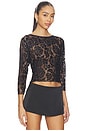view 2 of 4 The Camille Lace Top in Black