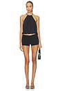 view 4 of 4 The Brynn Halter Top in Black