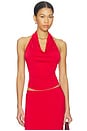 view 1 of 4 The Elsa Halter Top in Red