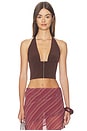 view 1 of 4 x REVOLVE Coco Halter Top in Chocolate Brown