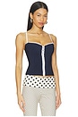 view 2 of 5 x REVOLVE The Caroline Corset in Navy With White Trim