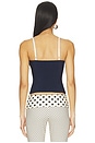 view 3 of 5 x REVOLVE The Caroline Corset in Navy With White Trim