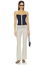 view 4 of 5 x REVOLVE The Caroline Corset in Navy With White Trim