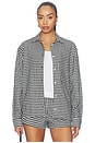 view 1 of 6 The Olive Flannel in Black & White
