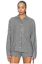 view 2 of 6 The Olive Flannel in Black & White