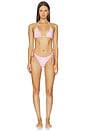 view 4 of 4 BAS DE MAILLOT DE BAIN THE BELLE in Pink Snake