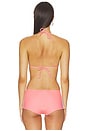 view 3 of 4 The Belle Bikini Top in Pink Stripe