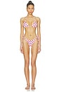 view 1 of 3 The Belle Bikini Set in Red & White Dot