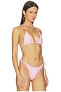 view 2 of 4 The Belle Bikini Top in Pink Snake