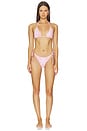 view 4 of 4 The Belle Bikini Top in Pink Snake