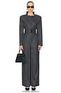 view 1 of 4 Pinstriped Jumpsuit in Dark Grey