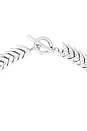 view 3 of 4 Spikelet Necklace in Rhodium