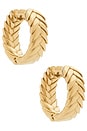 view 1 of 3 Spikelet Hoops in Gold