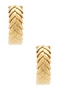 view 3 of 3 Spikelet Hoops in Gold