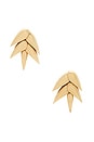 view 1 of 2 Xs Spikelet Earrings in Gold