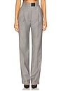 view 1 of 6 High-waisted Trousers in Light Melange Grey