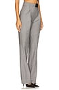 view 2 of 6 High-waisted Trousers in Light Melange Grey