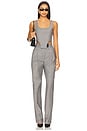 view 5 of 6 High-waisted Trousers in Light Melange Grey