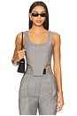 view 1 of 4 Corset Top in Light Melange Grey