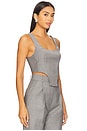 view 2 of 4 Corset Top in Light Melange Grey