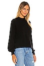 view 2 of 4 Blouson Sleeve Funnel Neck Sweater in Black