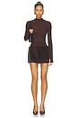 view 1 of 3 Parisa Mini Dress in Espresso