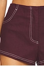 view 6 of 6 x REVOLVE Brayden Micro Short in Mahogany