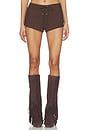 view 1 of 6 Mila Micro Short in Chocolate