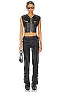 view 4 of 4 Malcom Faux Leather Vest in Black