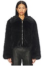 view 1 of 4 Kallie Faux Fur Jacket in Black