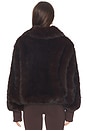 view 4 of 5 Reese Faux Fur Bomber Jacket in Chocolate
